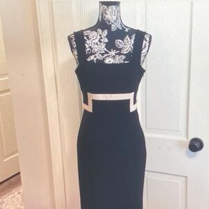 Diane Von Furstenberg Black and White Midi Dress